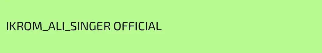 IKROM_ALI_SINGER OFFICIAL